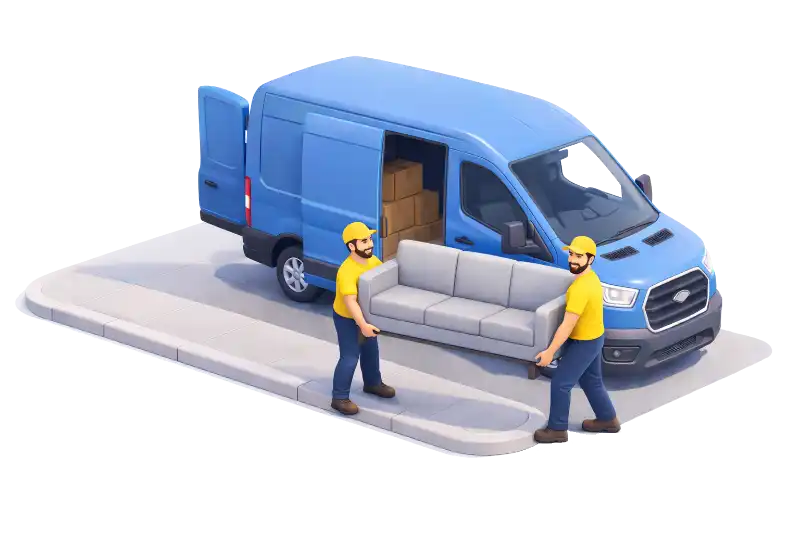 Stěhování Praha: auto a 2 stěhováci pro stěhování bytu